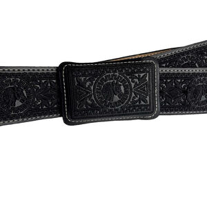 CINTO CHARRO BORDADO CABALLO MENS WESTERN HORSE BELT VAQUERO PITEADO STYLE BELT